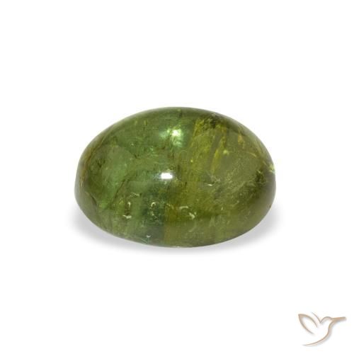 Turmalina Verde medio natural de 1.45 ct, Ovalada, Transparente