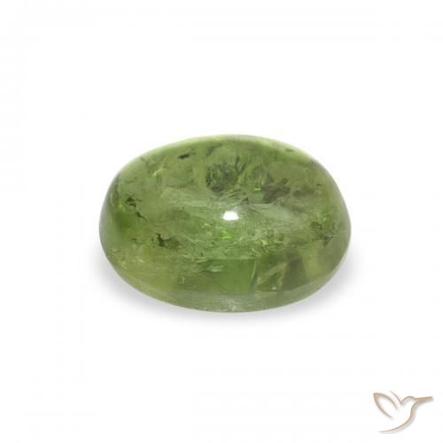 Turmalina Verde medio natural de 0.79 ct, Ovalada, Transparente