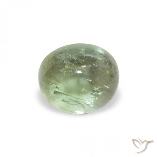 0.81ct Natural Verde bosque claro turmalina, Ovalada, Transparente