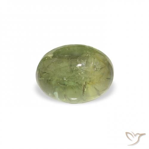 0.84ct Natural Verde terroso turmalina, Ovalada, Transparente