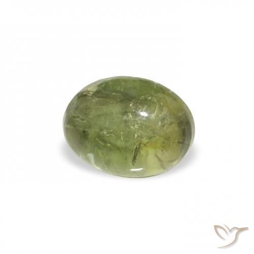 Turmalina Verde terroso natural de 0.84 ct, Ovalada, Transparente