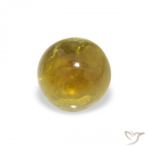 0.69ct Natural Dorado amarillento Turmalina, Redondo, Transparente