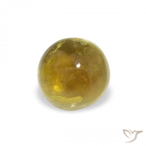 Turmalina Dorado amarillento natural de 0.69 ct, Redondo, Transparente