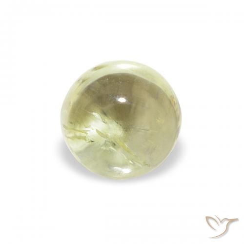 0.64ct Natural Verde amarillo Turmalina, Redondo, Transparente