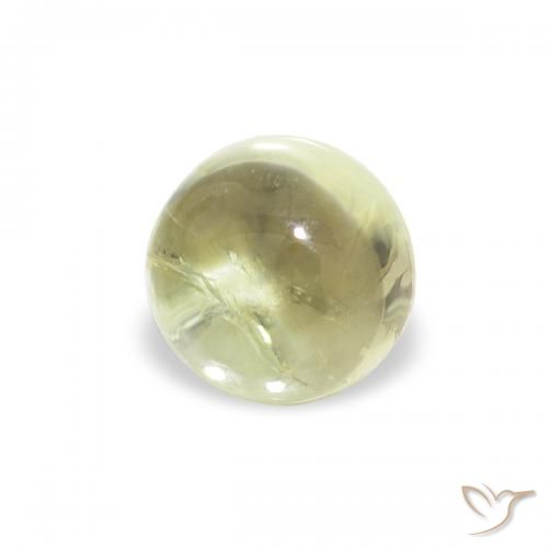 Turmalina Verde amarillo natural de 0.64 ct, Redondo, Transparente