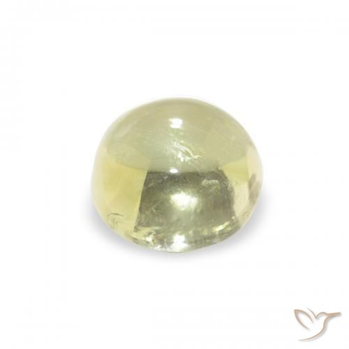 Turmalina Verde amarillo natural de 0.64 ct, Redondo, Transparente