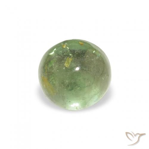 0.69ct Natural Verde claro Turmalina, Redondo, Transparente