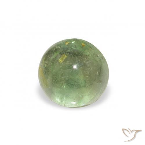 Turmalina Verde claro natural de 0.69 ct, Redondo, Transparente