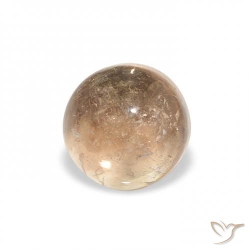 Turmalina Dorado naranja natural de 1.29 ct, Redondo, Transparente