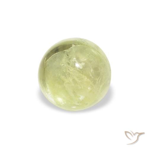 Turmalina Verde claro natural de 1.29 ct, Redondo, Transparente