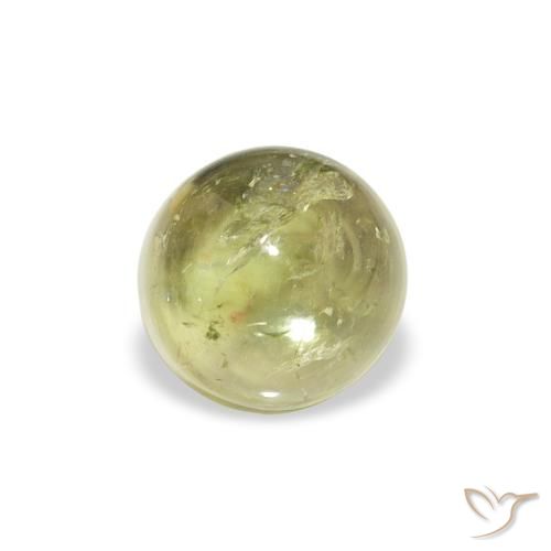 1.35ct Natural Verde terroso cálido Turmalina, Redondo, Transparente