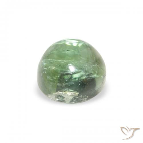 Turmalina Medium Light-Green natural de 0.66 ct, Redondo, Transparente
