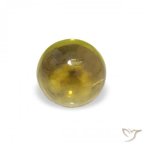 0.37ct Natural Verde terroso Turmalina, Redondo, Transparente