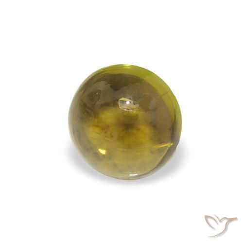 Turmalina Verde terroso natural de 0.37 ct, Redondo, Transparente