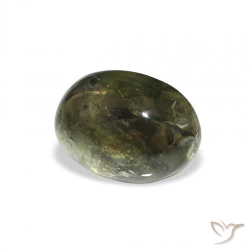 Turmalina Verde oscuro natural de 1.82 ct, Ovalada, Transparente