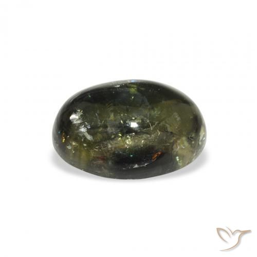 Turmalina Verde oscuro natural de 1.82 ct, Ovalada, Transparente