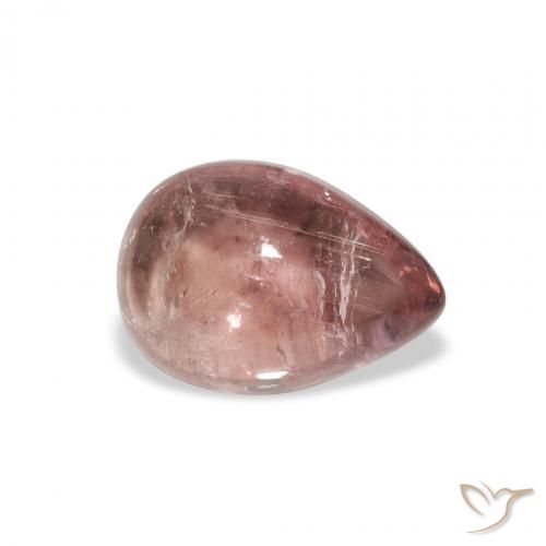 Turmalina Rosado naranja natural de 1.66 ct, En forma de pera, Transparente