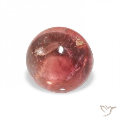 Turmalina Rojo indio natural de 0.92 ct, Redondo, Transparente