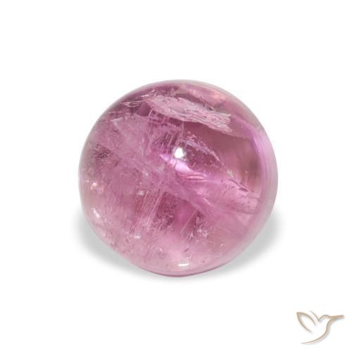 Turmalina Rosado medio natural de 1.16 ct, Redondo, Transparente