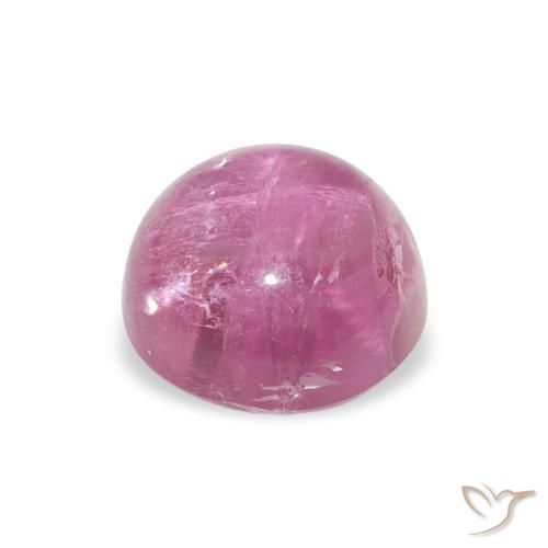 Turmalina Rosado medio natural de 1.16 ct, Redondo, Transparente
