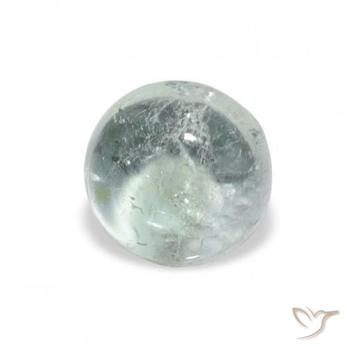 Turmalina Medium Light Green natural de 0.95 ct, Redondo, Transparente