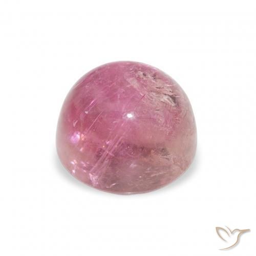 Turmalina Rosado medio natural de 1.51 ct, Redondo, Transparente
