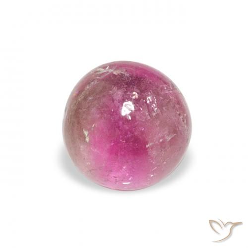 0.66ct Natural Rosado intenso Turmalina, Redondo, Transparente