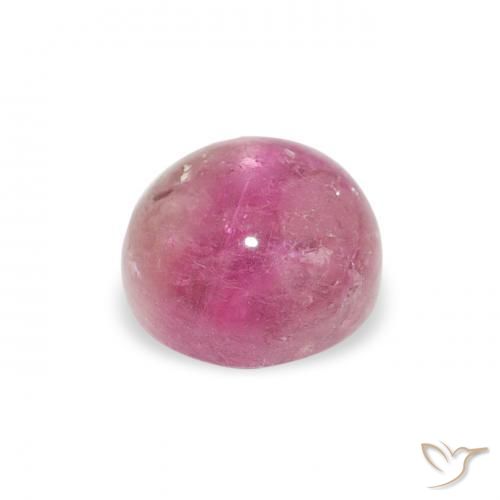 Turmalina Rosado intenso natural de 0.66 ct, Redondo, Transparente