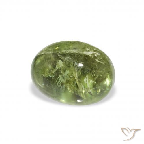 Turmalina Verde cálido natural de 1.76 ct, Ovalada, Transparente