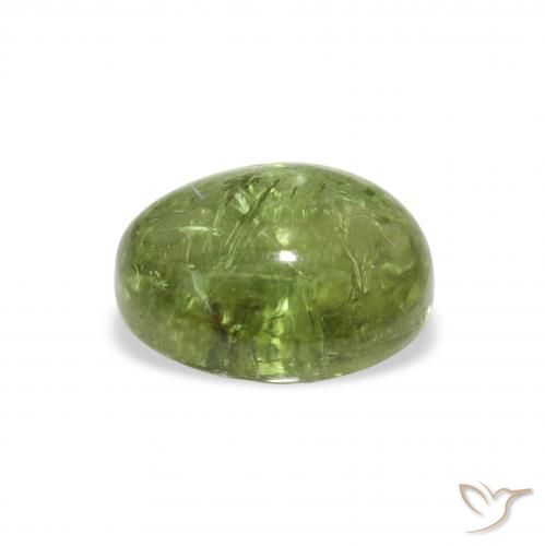 Turmalina Verde cálido natural de 1.76 ct, Ovalada, Transparente