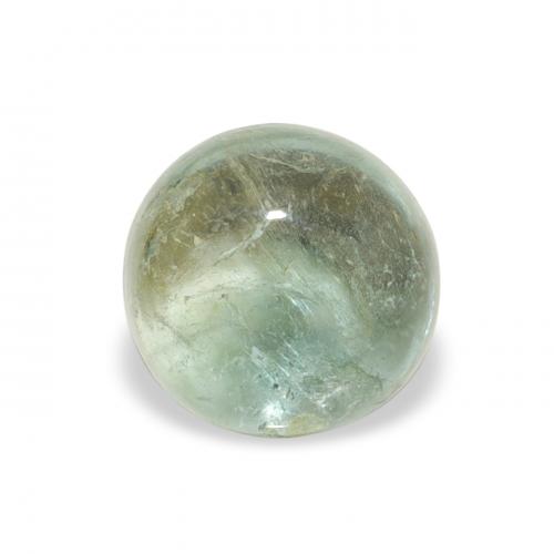 Turmalina Verde musgo grisáceo natural de 1.18 ct, Redondo, Transparente
