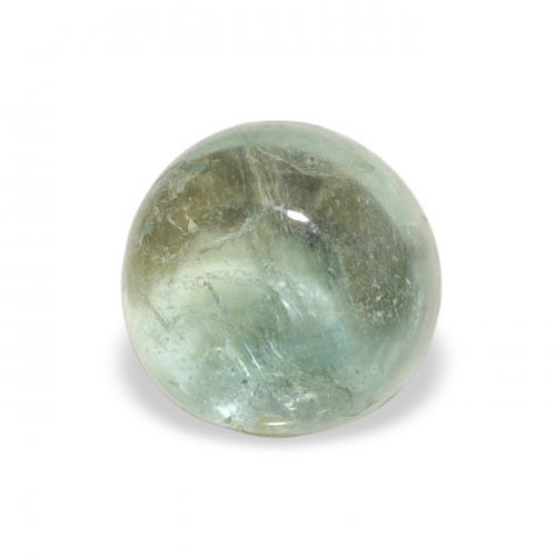 Turmalina Verde musgo grisáceo natural de 1.18 ct, Redondo, Transparente