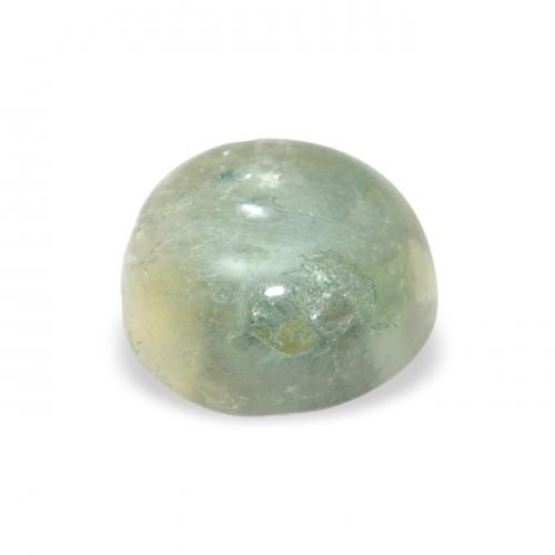 Turmalina Verde musgo grisáceo natural de 1.18 ct, Redondo, Transparente
