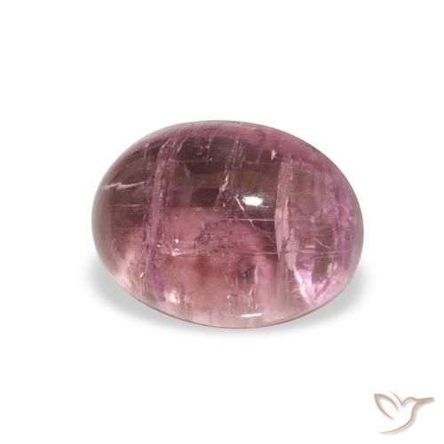 Turmalina Rosado intenso natural de 1.13 ct, Ovalada, Transparente