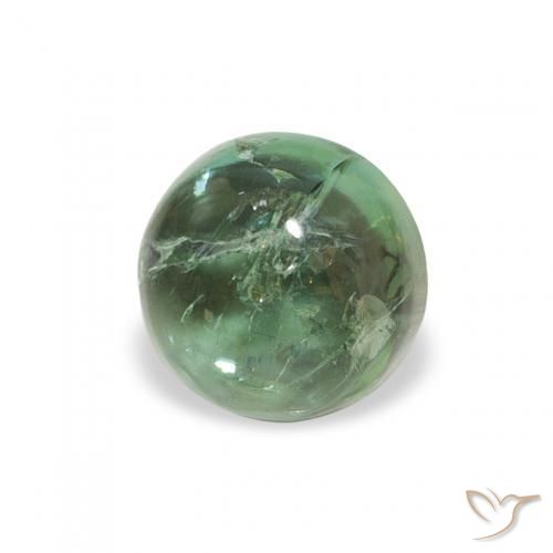 Turmalina Verde frío natural de 0.74 ct, Redondo, Transparente