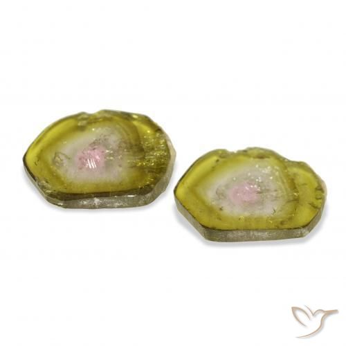 Gemas de Turmalina Sandía natural de 7.05 ct, Elegante, Transparente