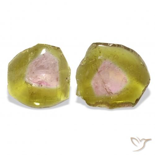 Gemas de Turmalina Sandía natural de 8.90 ct, Elegante, Transparente