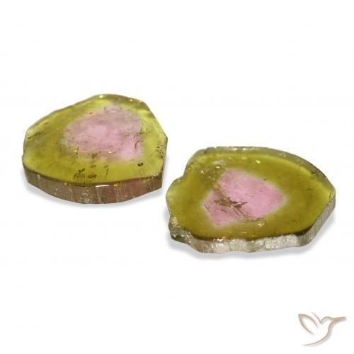 Gemas de Turmalina Sandía natural de 8.90 ct, Elegante, Transparente