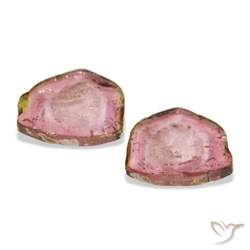 Gemas de Turmalina Bicolor natural de 6.07 ct, Elegante, Transparente