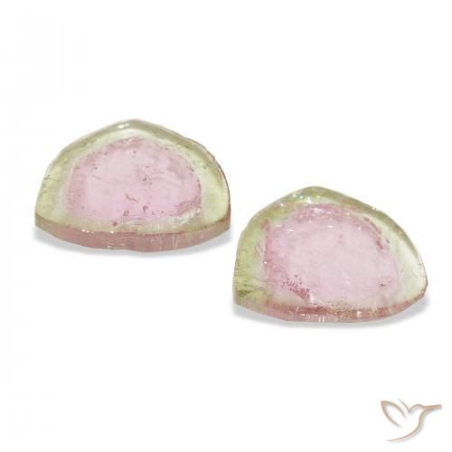 Gemas de Turmalina Sandía natural de 4.95 ct, Elegante, Transparente