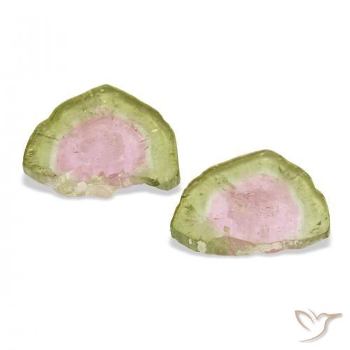 Gemas de Turmalina Sandía natural de 5.44 ct, Elegante, Transparente