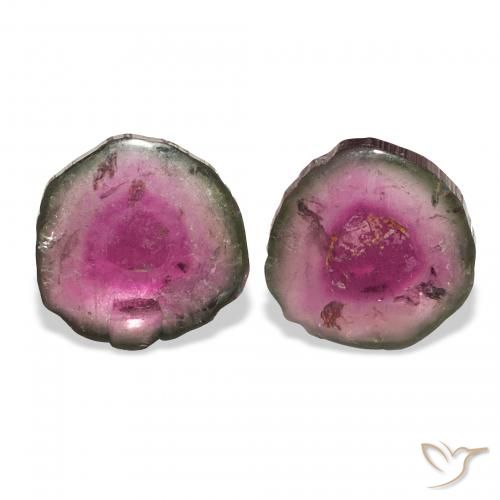 Gemas de Turmalina Sandía natural de 5.56 ct, Elegante, Transparente