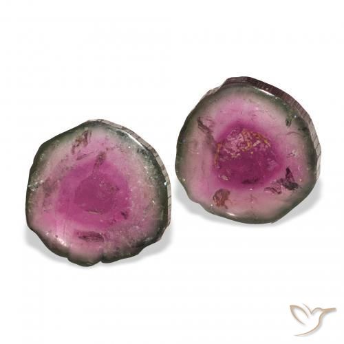 Gemas de Turmalina Sandía natural de 5.56 ct, Elegante, Transparente