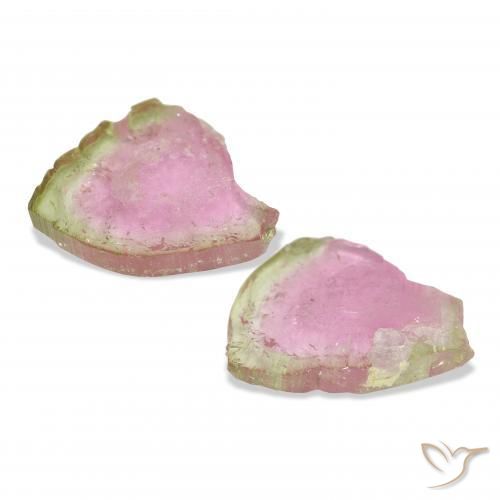 Gemas de Turmalina Sandía natural de 15.90 ct, Elegante, Transparente