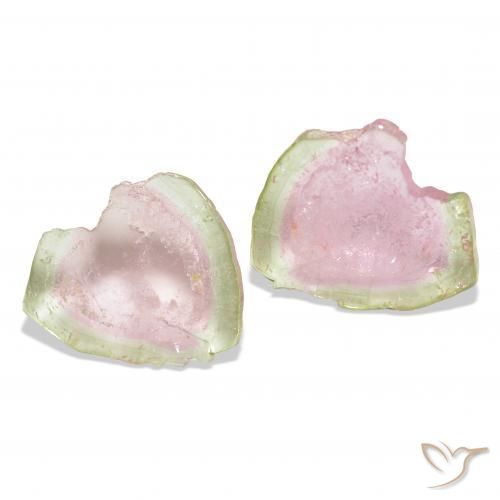 Gemas de Turmalina Bicolor natural de 13.27 ct, Elegante, Transparente