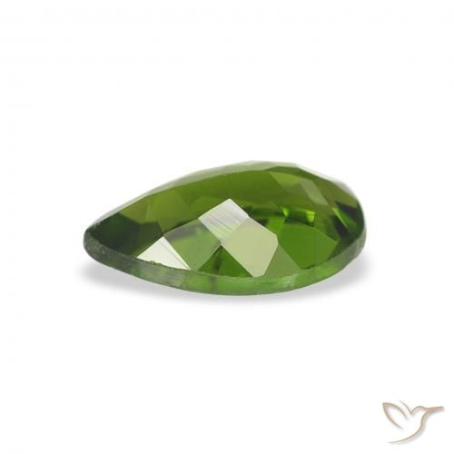 Turmalina Verde medio natural de 0.74 ct, En forma de pera, VS