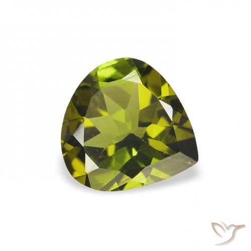 Turmalina Verde medio natural de 0.59 ct, En forma de pera, VS