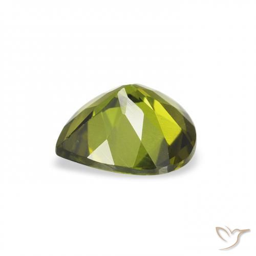 Turmalina Verde medio natural de 0.59 ct, En forma de pera, VS