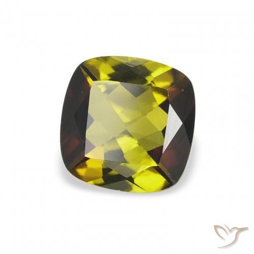 Turmalina Verde oscuro natural de 0.96 ct, Forma Cojín, VS