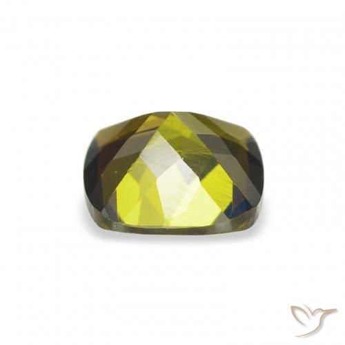 Turmalina Verde oscuro natural de 0.96 ct, Forma Cojín, VS